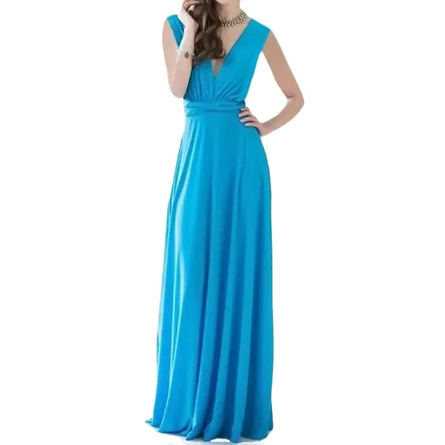 Sexy Long Dress Bridesmaid Formal Multi Way Wrap Convertible Infinity Maxi Dress Navy Blue Hollow Out Party Bandage Vestidos