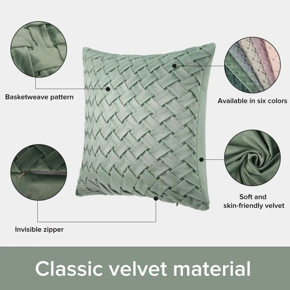 Soft Velvet Cushion Cover 40 x 40 cm - Light Green