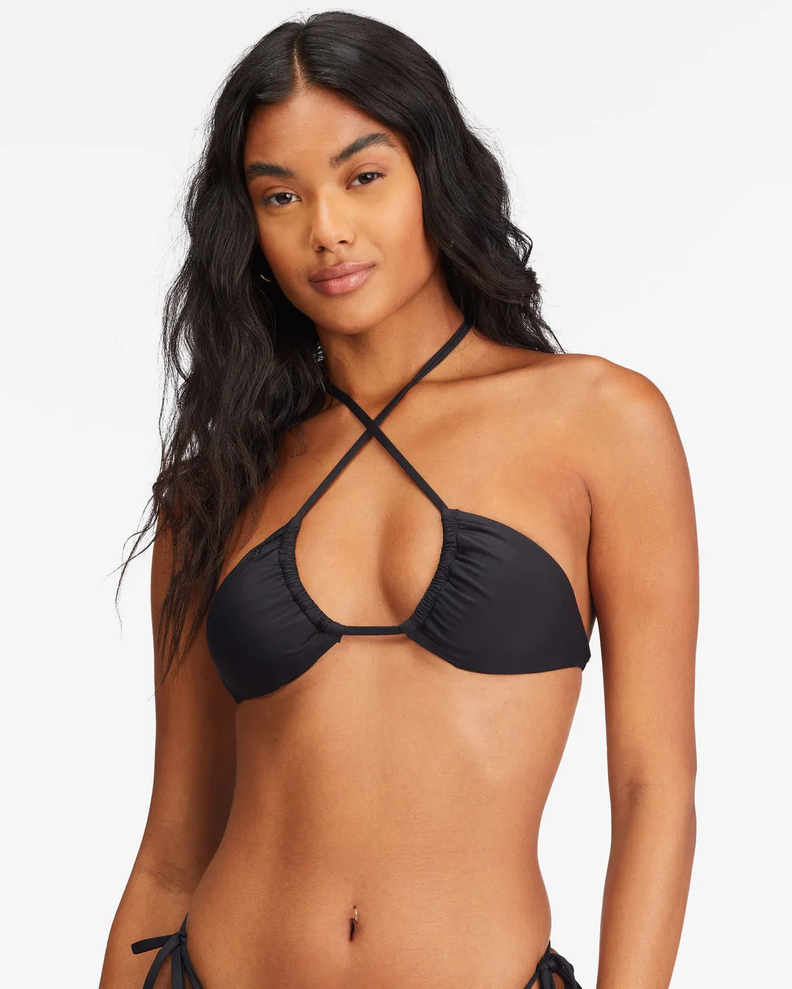 Sol Searcher Multi-Way Triangle Bikini Top - Black Pebble