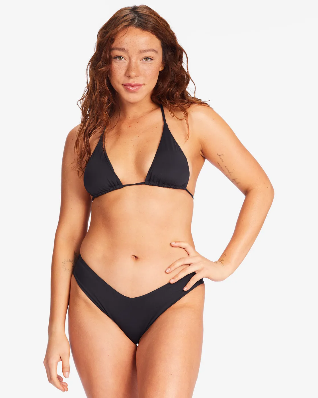 Sol Searcher Multi-Way Triangle Bikini Top - Black Pebble