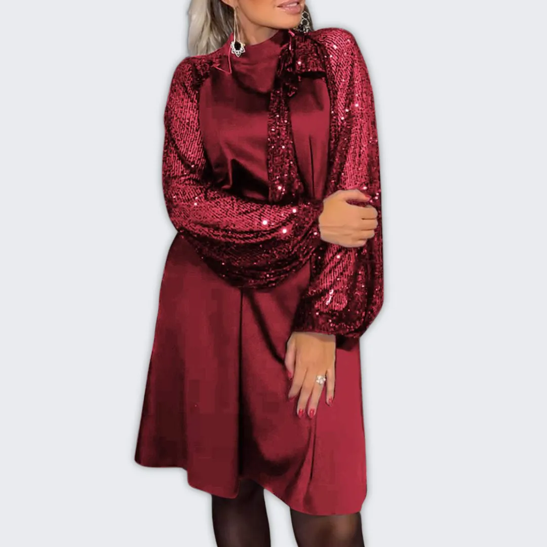 Sparkling Sequin Evening Dress for Chic Glamour & Comfort