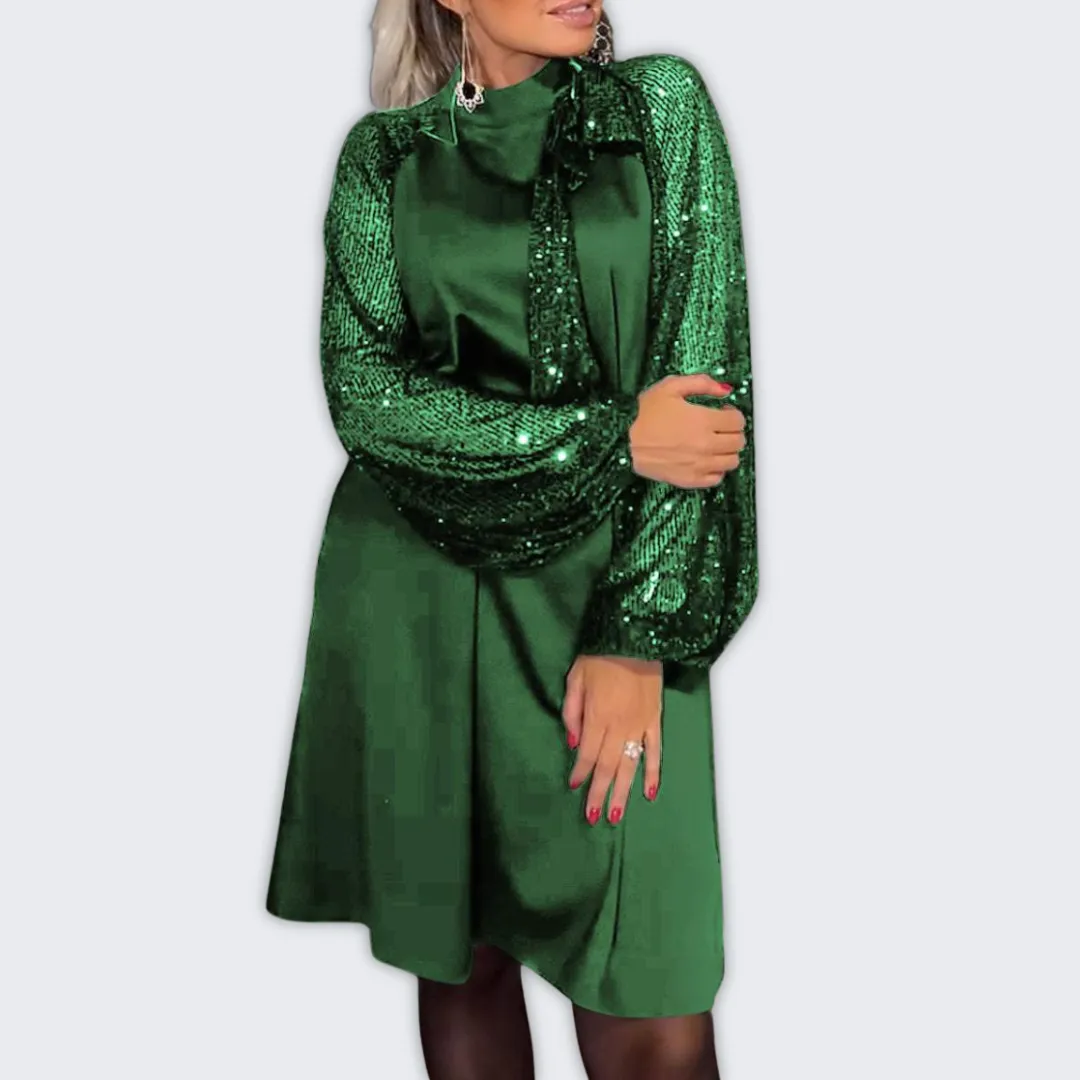 Sparkling Sequin Evening Dress for Chic Glamour & Comfort