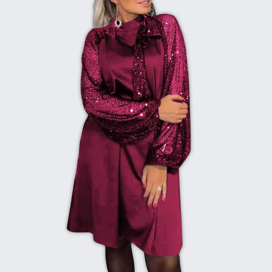 Sparkling Sequin Evening Dress for Chic Glamour & Comfort