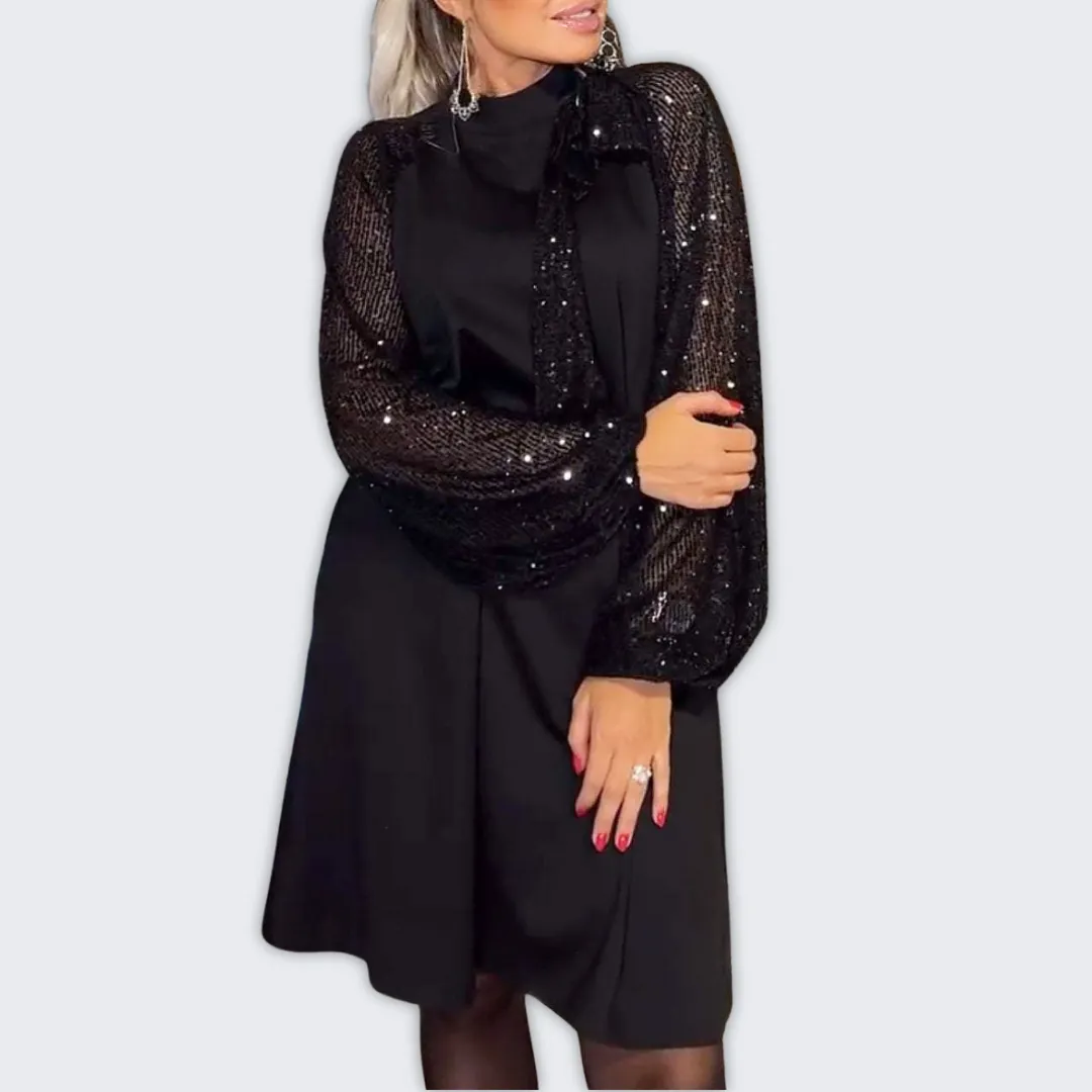 Sparkling Sequin Evening Dress for Chic Glamour & Comfort