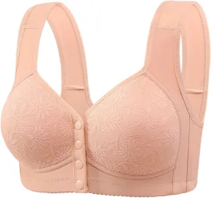 Sports Bras for Women Padded Smoothing Convertible Bra Jacquard Push up Comfort Bralettes V Neck Racerback Crop Top