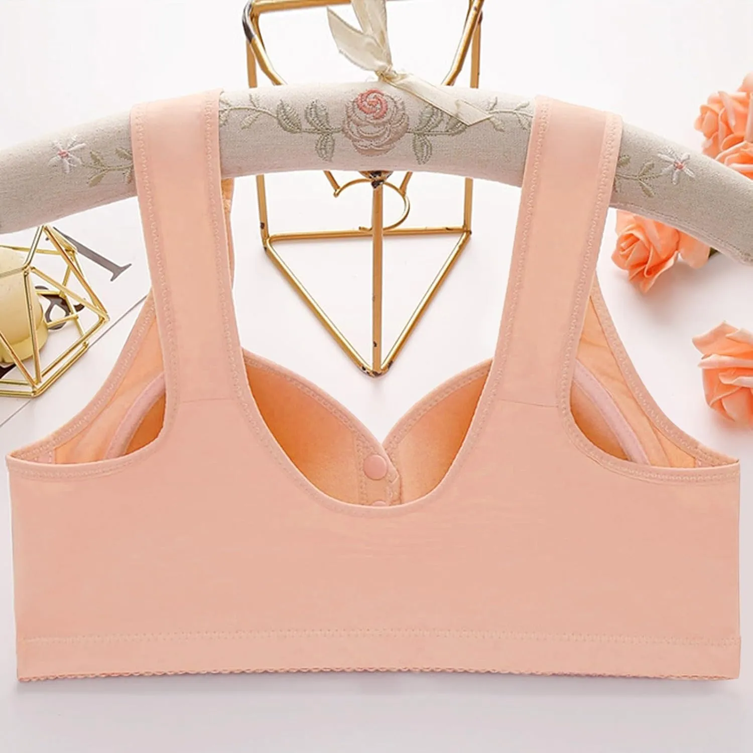 Sports Bras for Women Padded Smoothing Convertible Bra Jacquard Push up Comfort Bralettes V Neck Racerback Crop Top