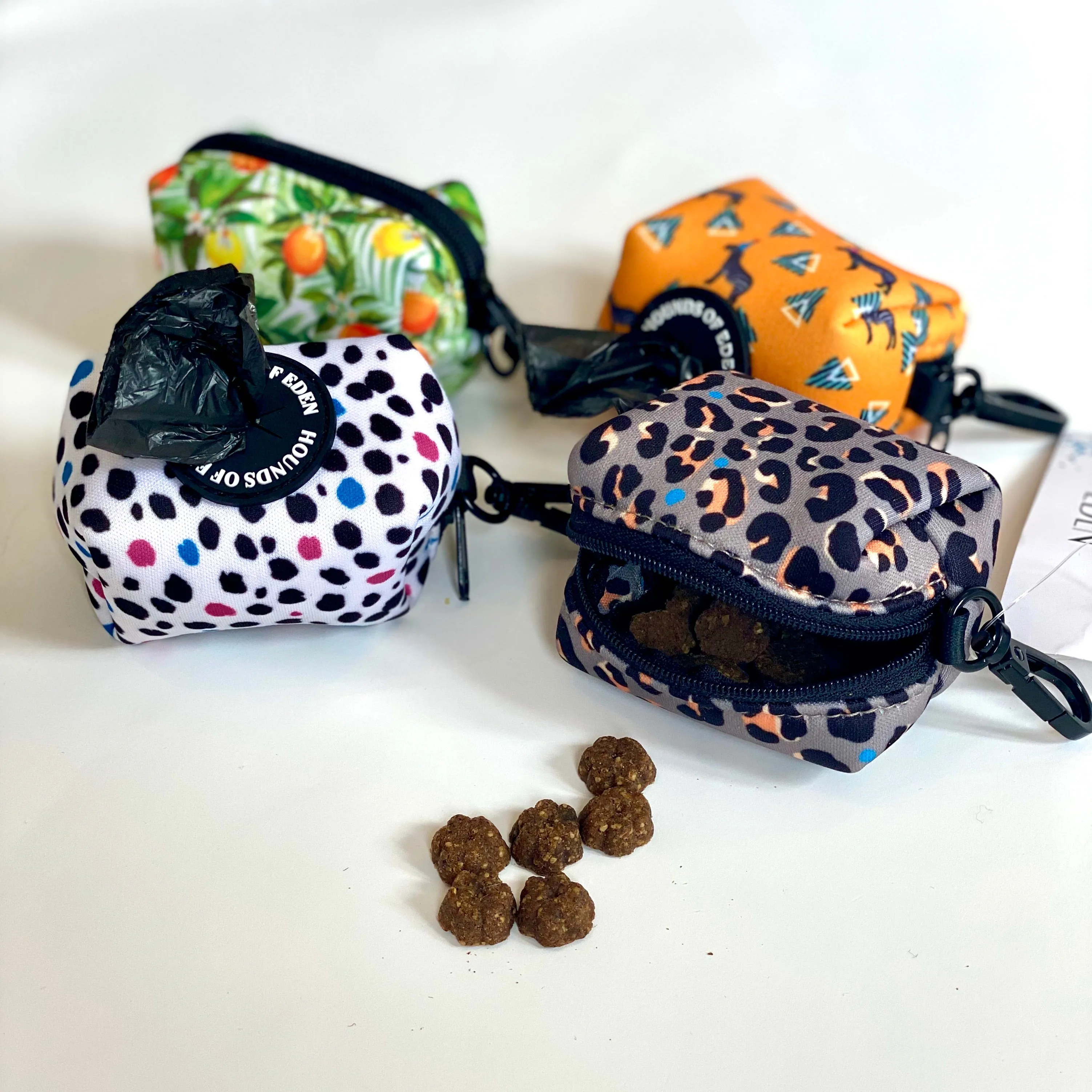 'Spot the Dog' - Black, Blue & Pink Poop/Treat Bag Holder
