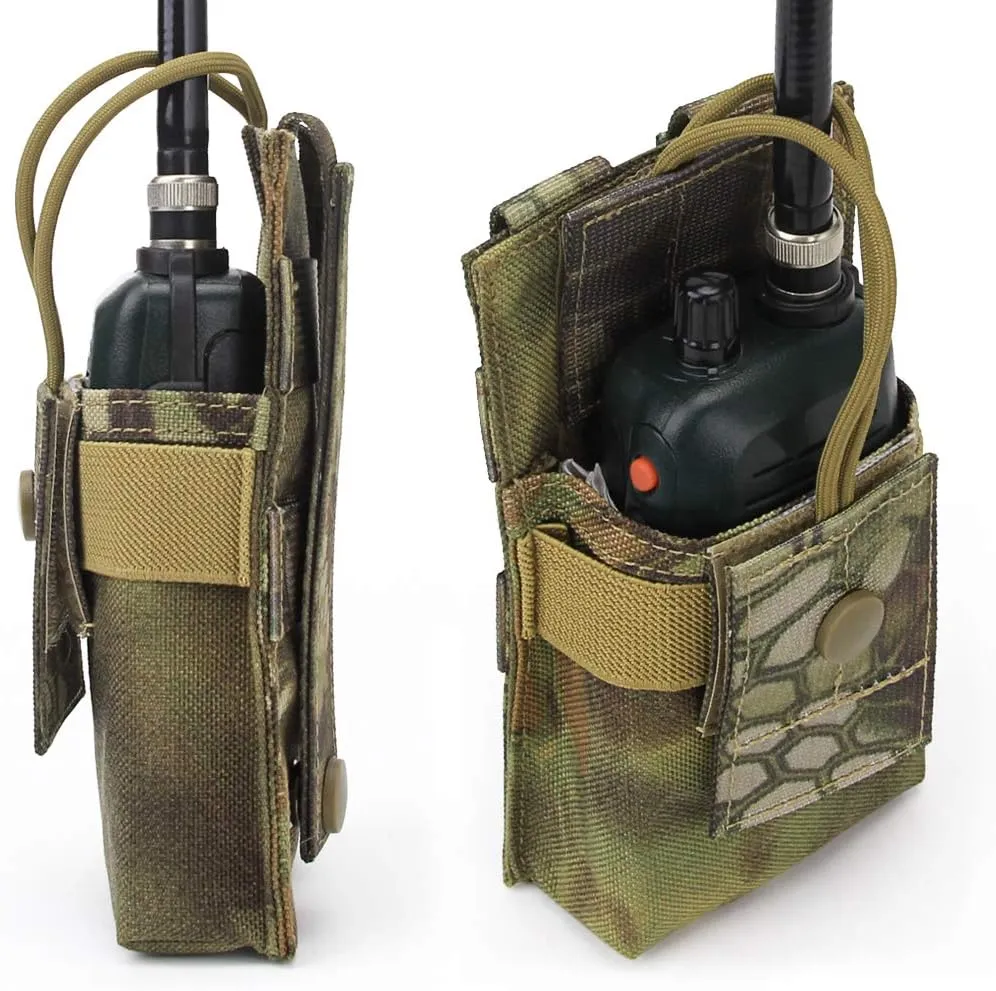 Tactical Molle Short Radio Pouch, Nylon Molle Tactical Radio Holster Holder Case for BaoFeng UV-5R UV82 Motorola XTS2500 XTS5000