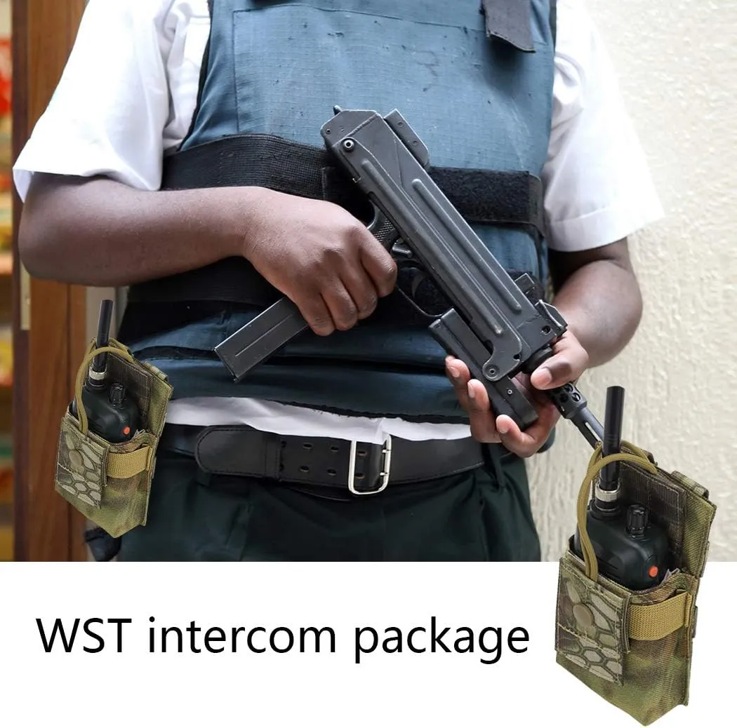 Tactical Molle Short Radio Pouch, Nylon Molle Tactical Radio Holster Holder Case for BaoFeng UV-5R UV82 Motorola XTS2500 XTS5000