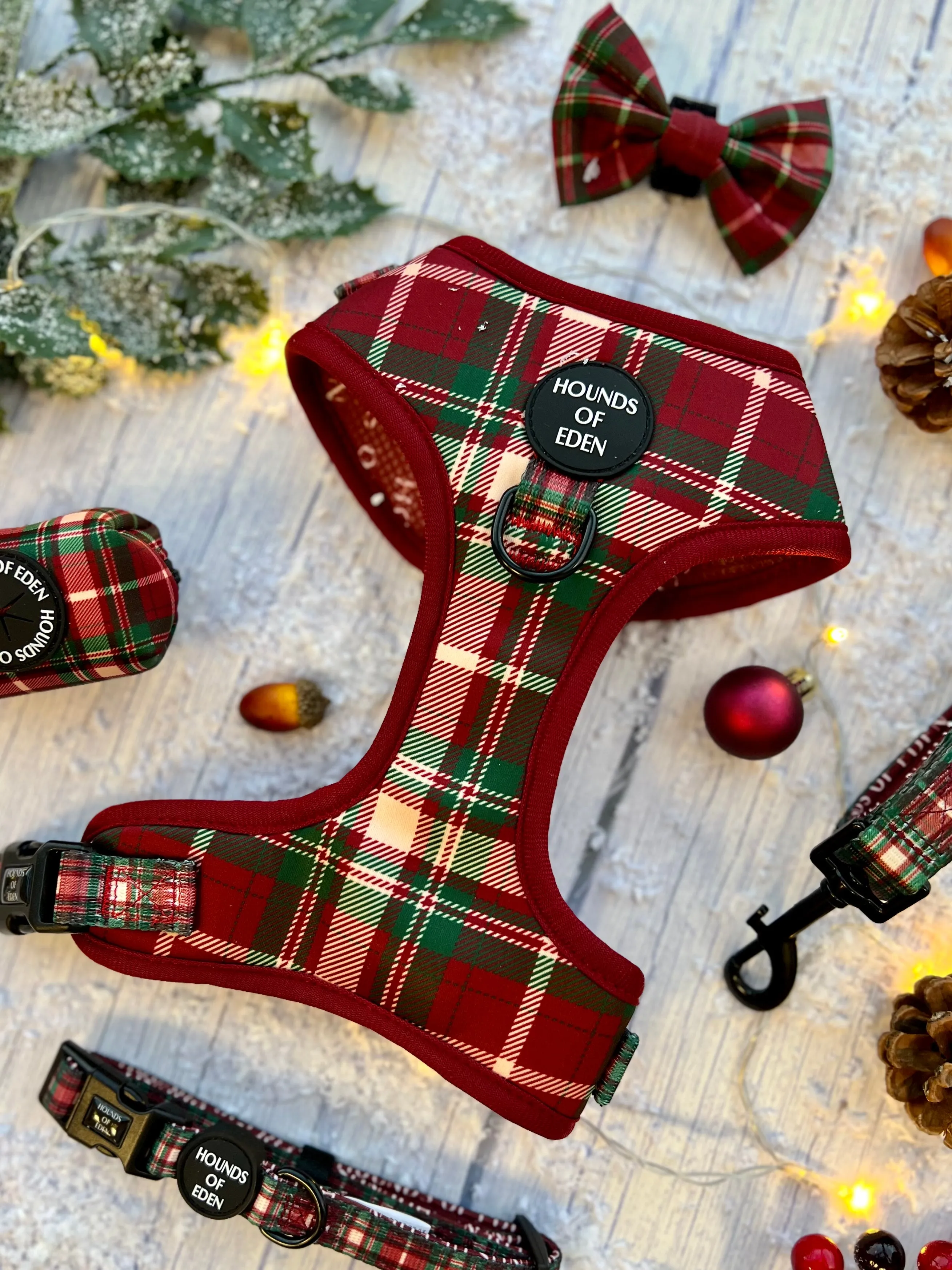 Tartan Me Up - Red & Cream Tartan Design Poop Bag Holder