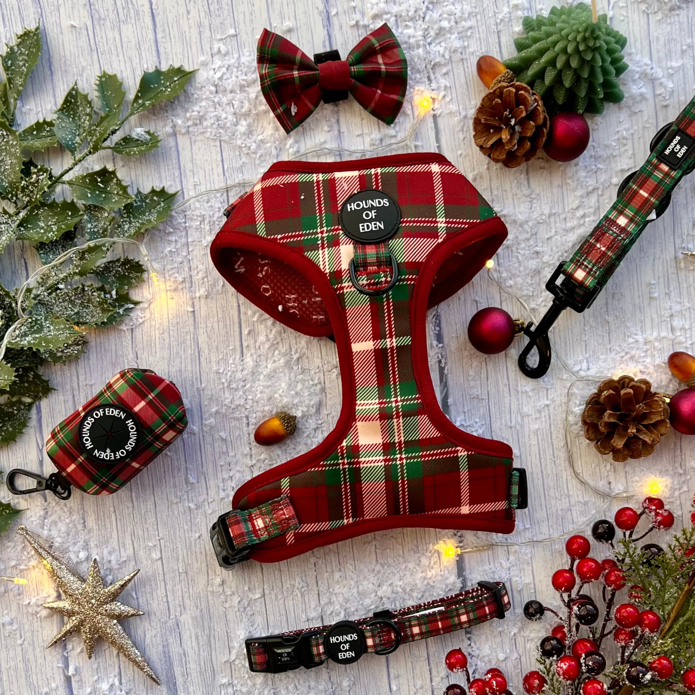 Tartan Me Up - Red & Cream Tartan Design Poop Bag Holder