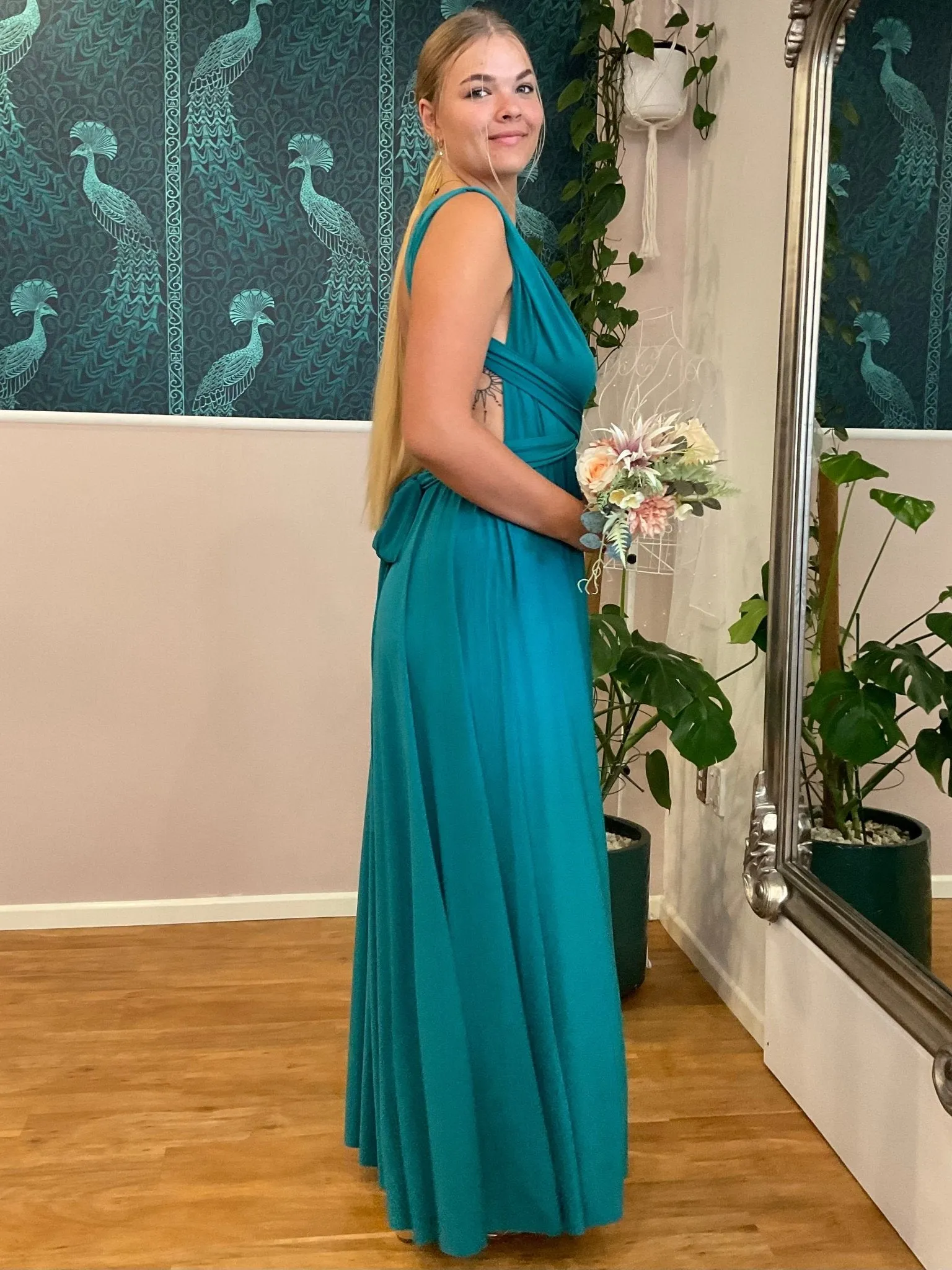Teal Convertible Infinity bridesmaid dress Express NZ wide