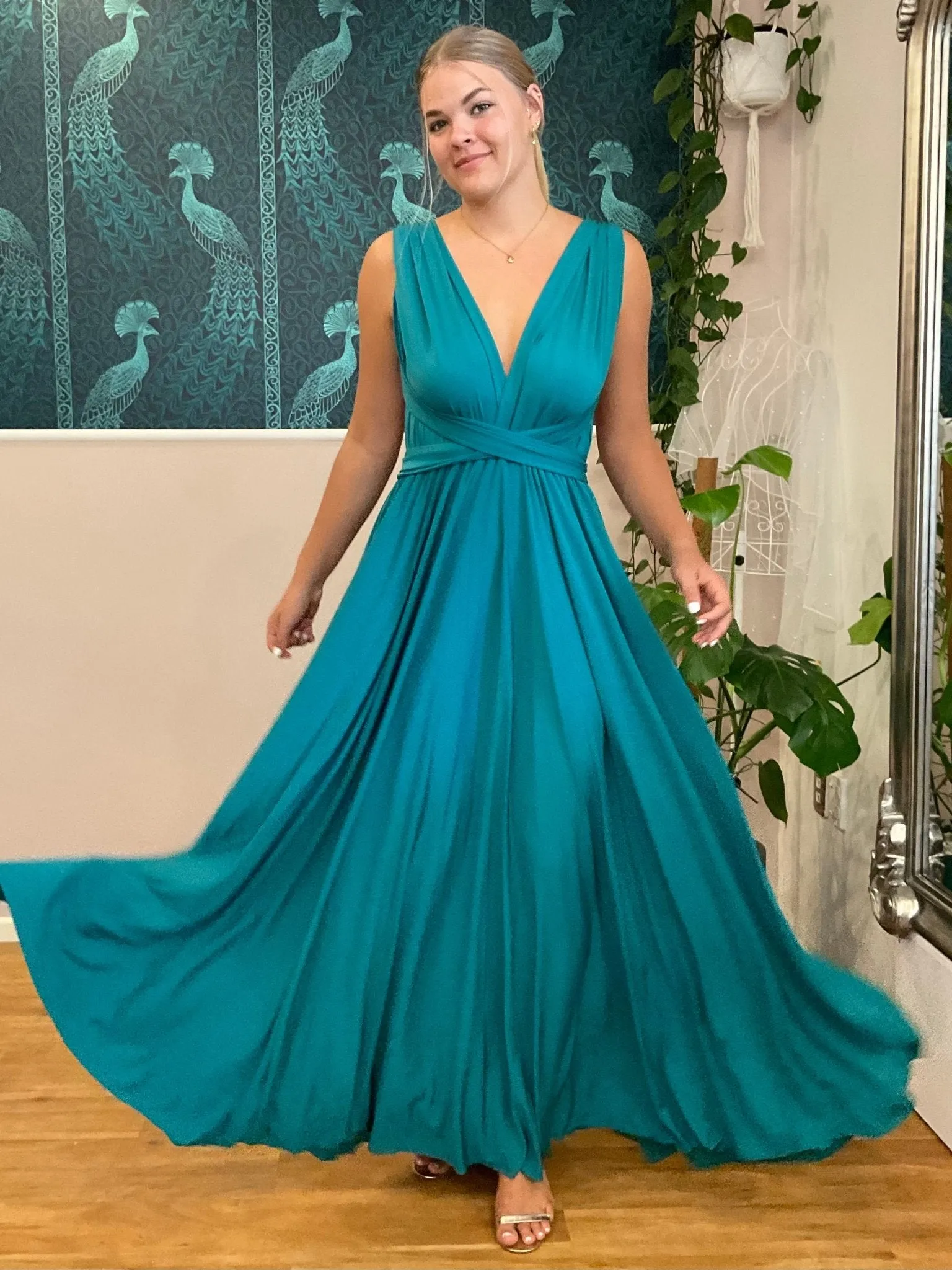 Teal Convertible Infinity bridesmaid dress Express NZ wide
