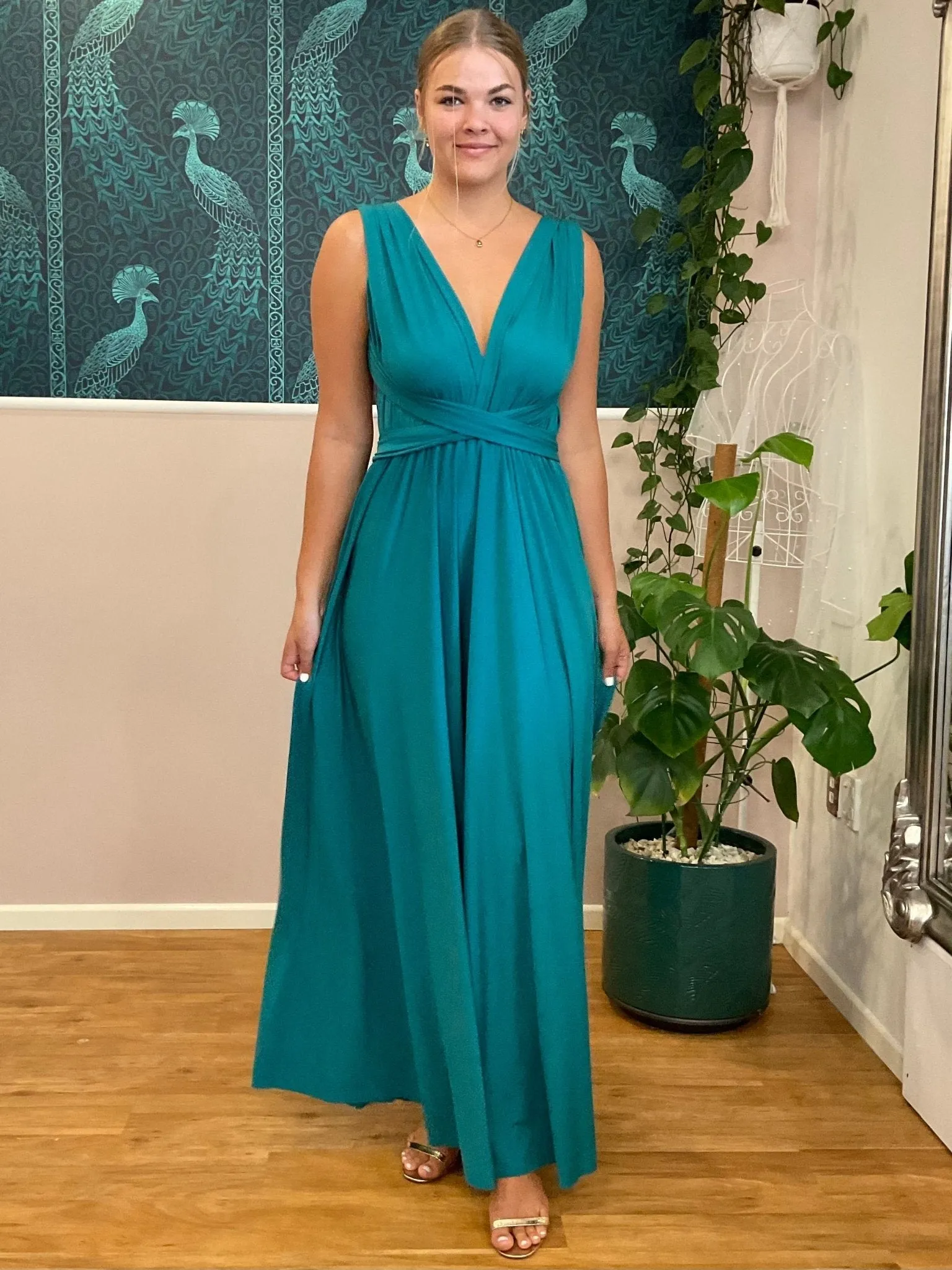 Teal Convertible Infinity bridesmaid dress Express NZ wide