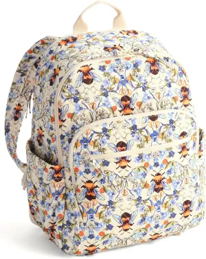 Vera Bradley Premium Cotton Bancroft Backpack, Bee Garden