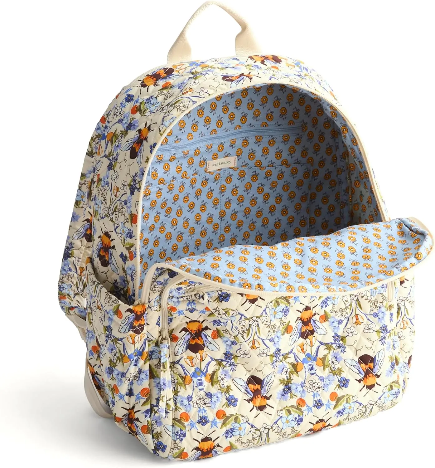 Vera Bradley Premium Cotton Bancroft Backpack, Bee Garden