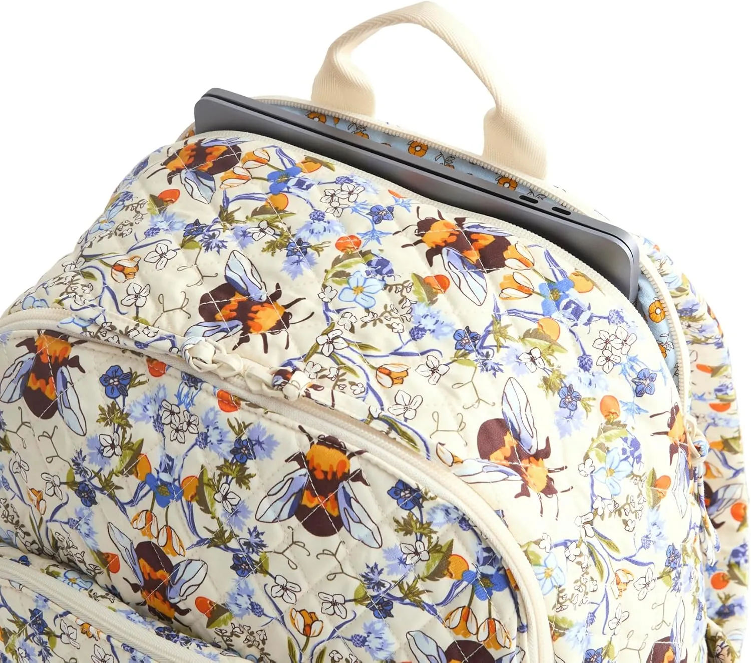 Vera Bradley Premium Cotton Bancroft Backpack, Bee Garden
