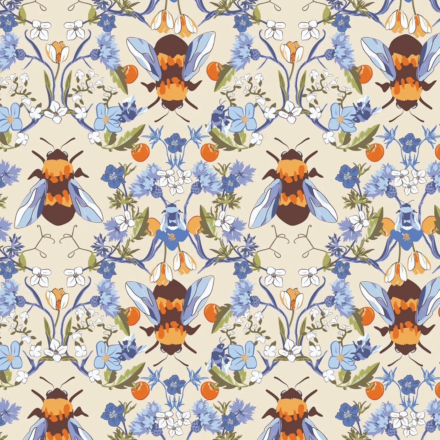 Vera Bradley Premium Cotton Bancroft Backpack, Bee Garden