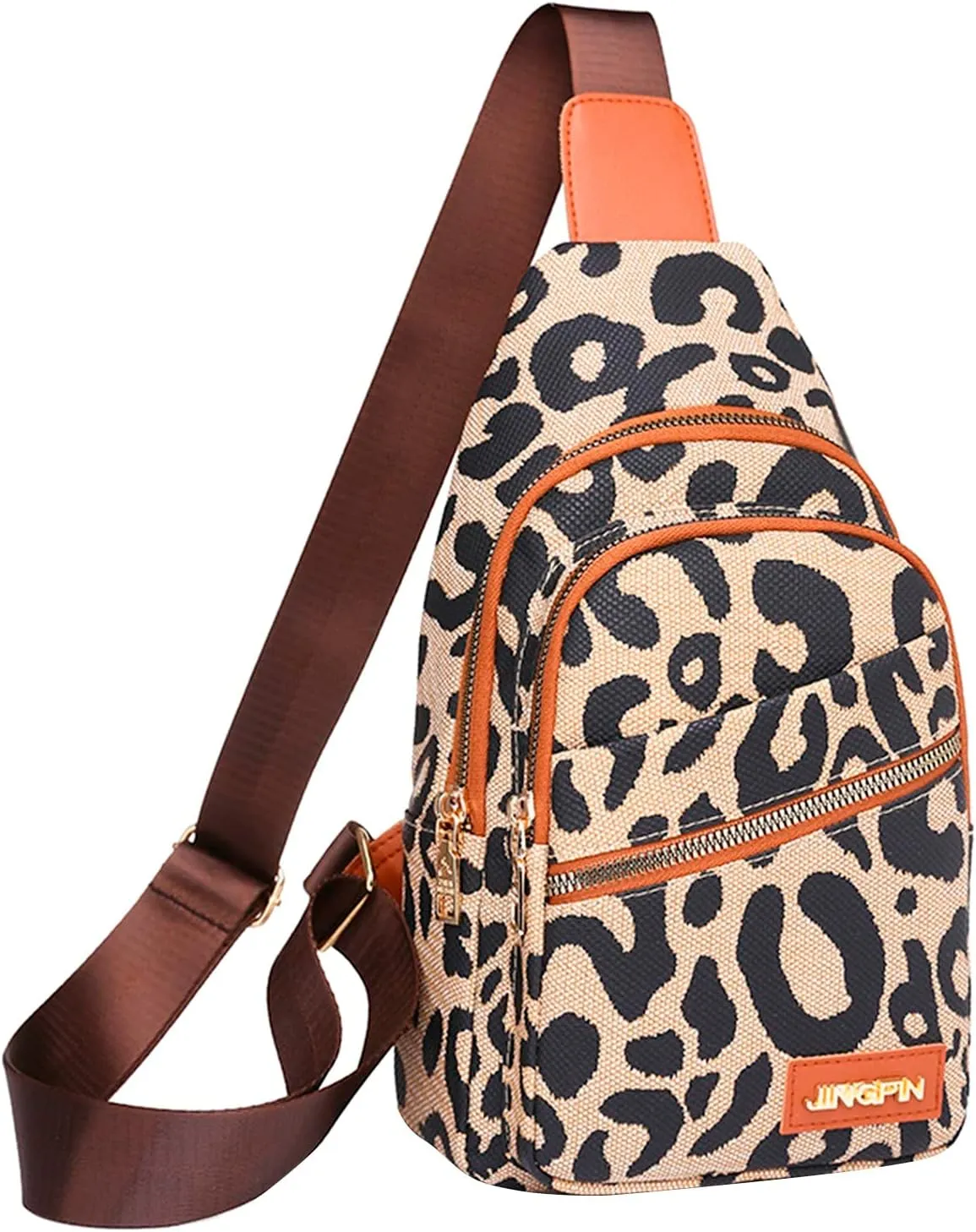 Women Shoulder Bag Messenger Bag Fashion Chest Bags Can Connect USB Data Shoulder Leather Bag Clear (Brown, One Size)